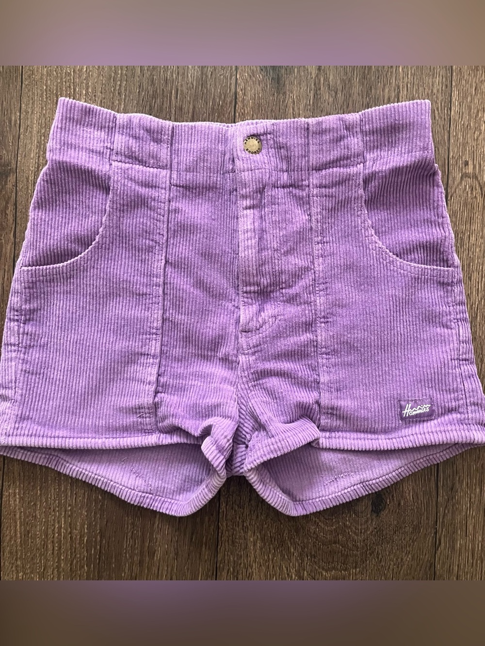 Hammies light purple high rise corduroy beach surf shorts size 28 *read